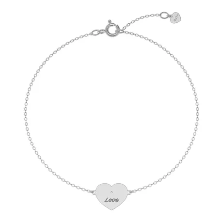 Náramok s diamantom Heart Love