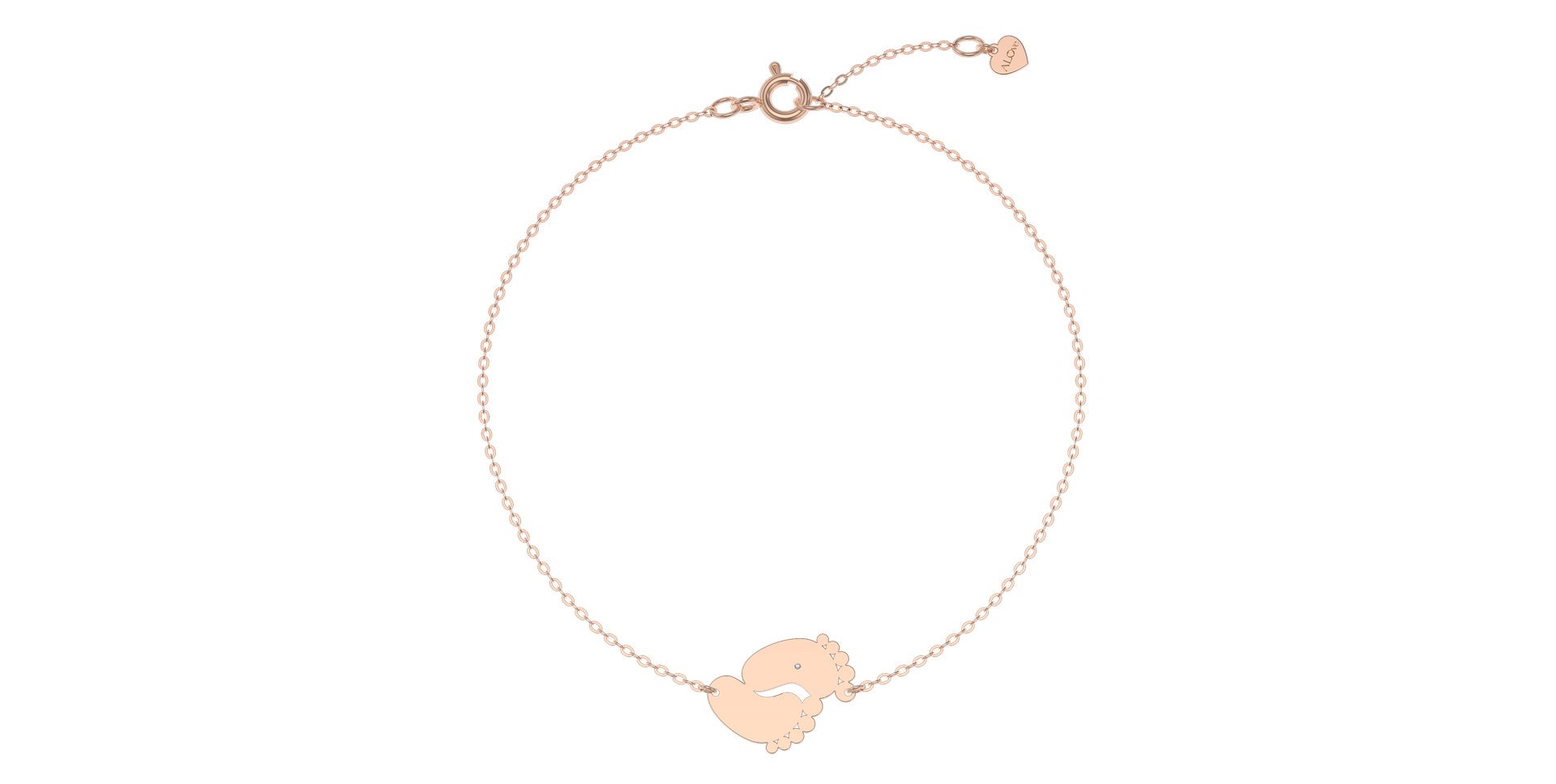 Náramok s diamantom Baby Feet