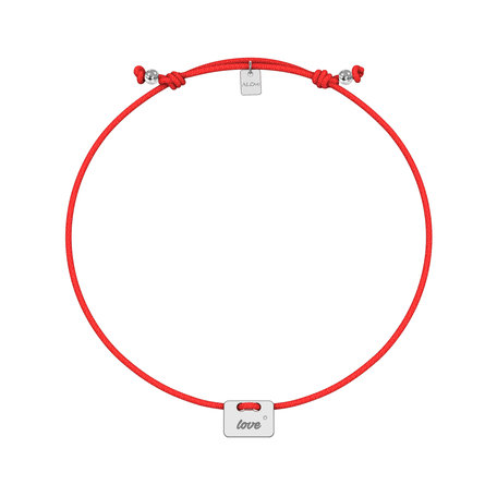 Diamantový náramok so šnúrkou Military Stamp Love