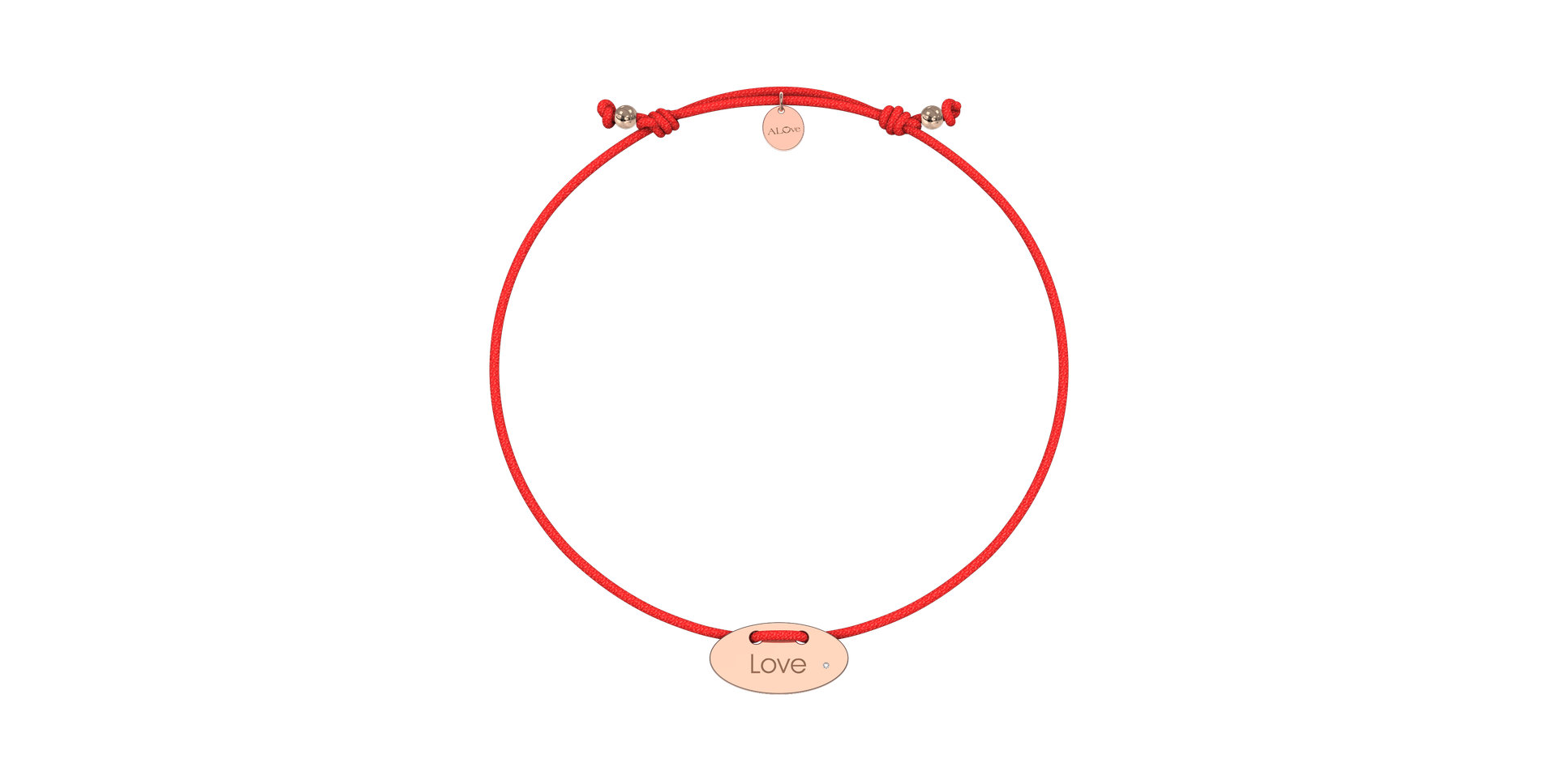 Diamantový náramok so šnúrkou Stamp