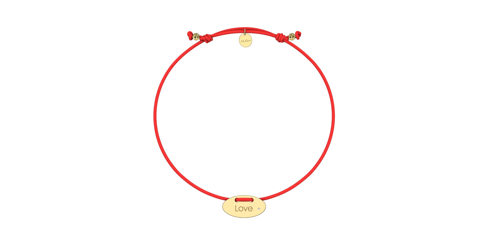 Diamantový náramok so šnúrkou Stamp