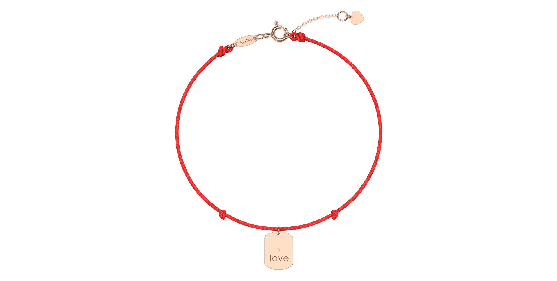 Diamantový náramok so šnúrkou Military Stamp