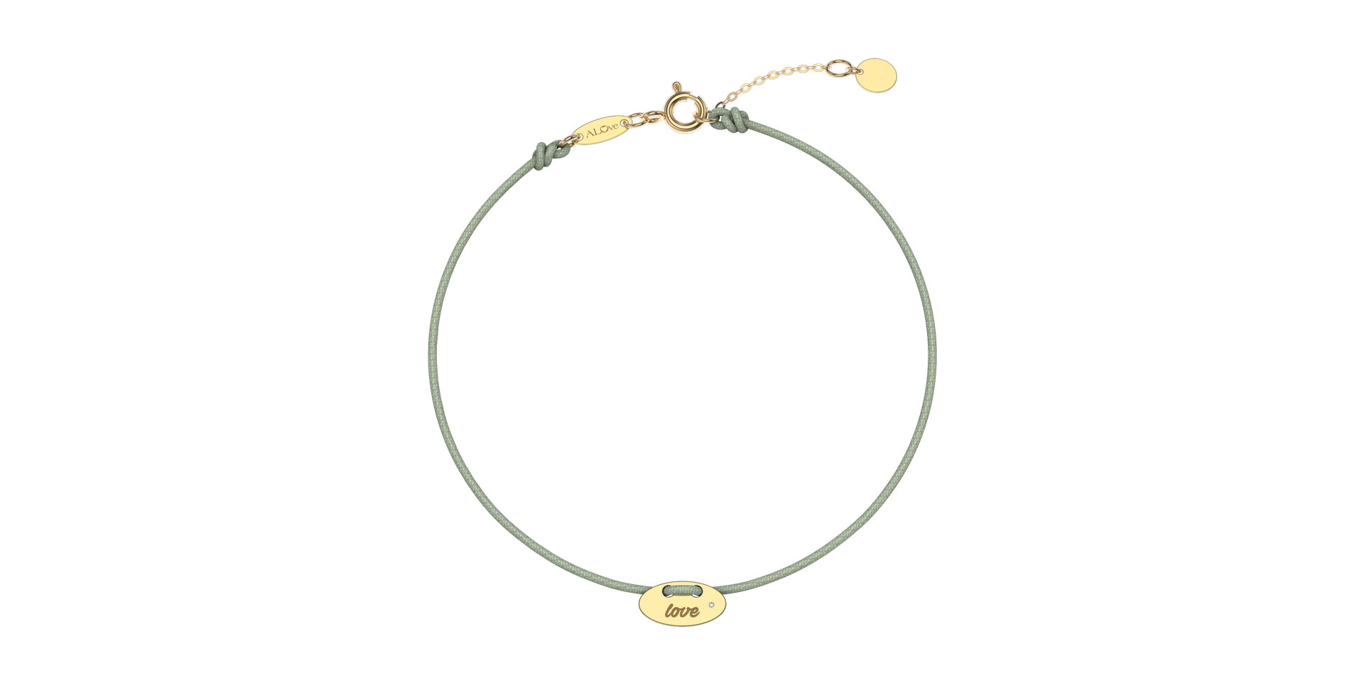 Diamantový náramok so šnúrkou Mini Stamp