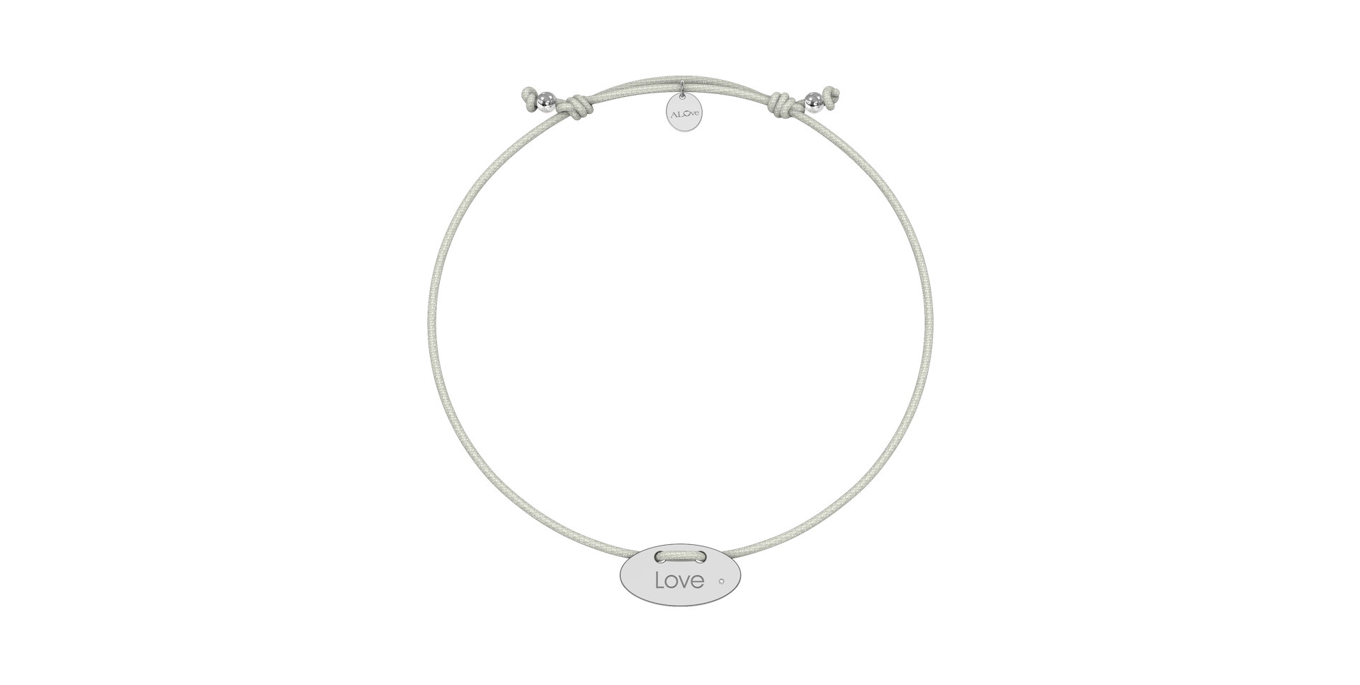 Diamantový náramok so šnúrkou Stamp