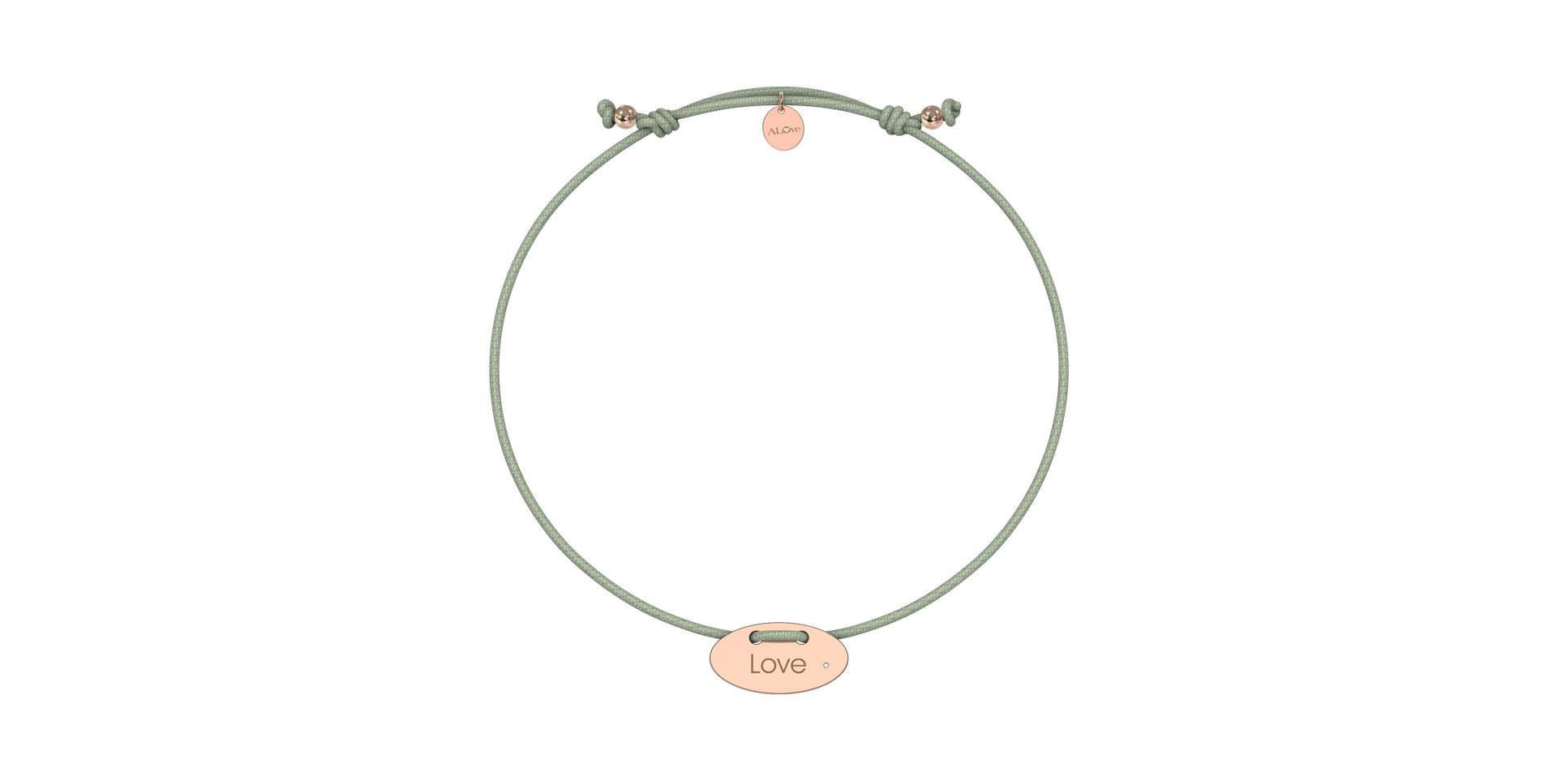 Diamantový náramok so šnúrkou Stamp