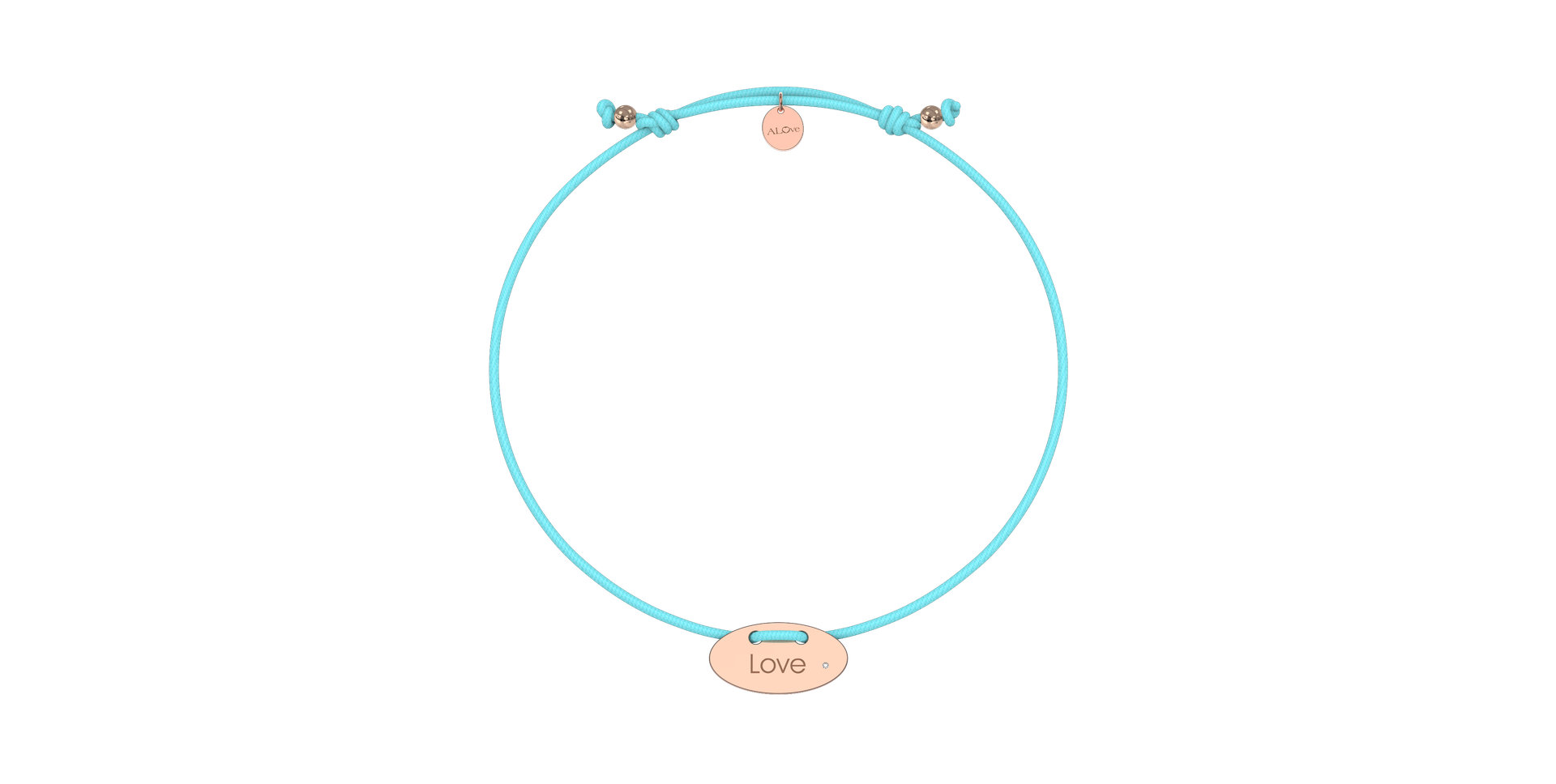 Diamantový náramok so šnúrkou Stamp