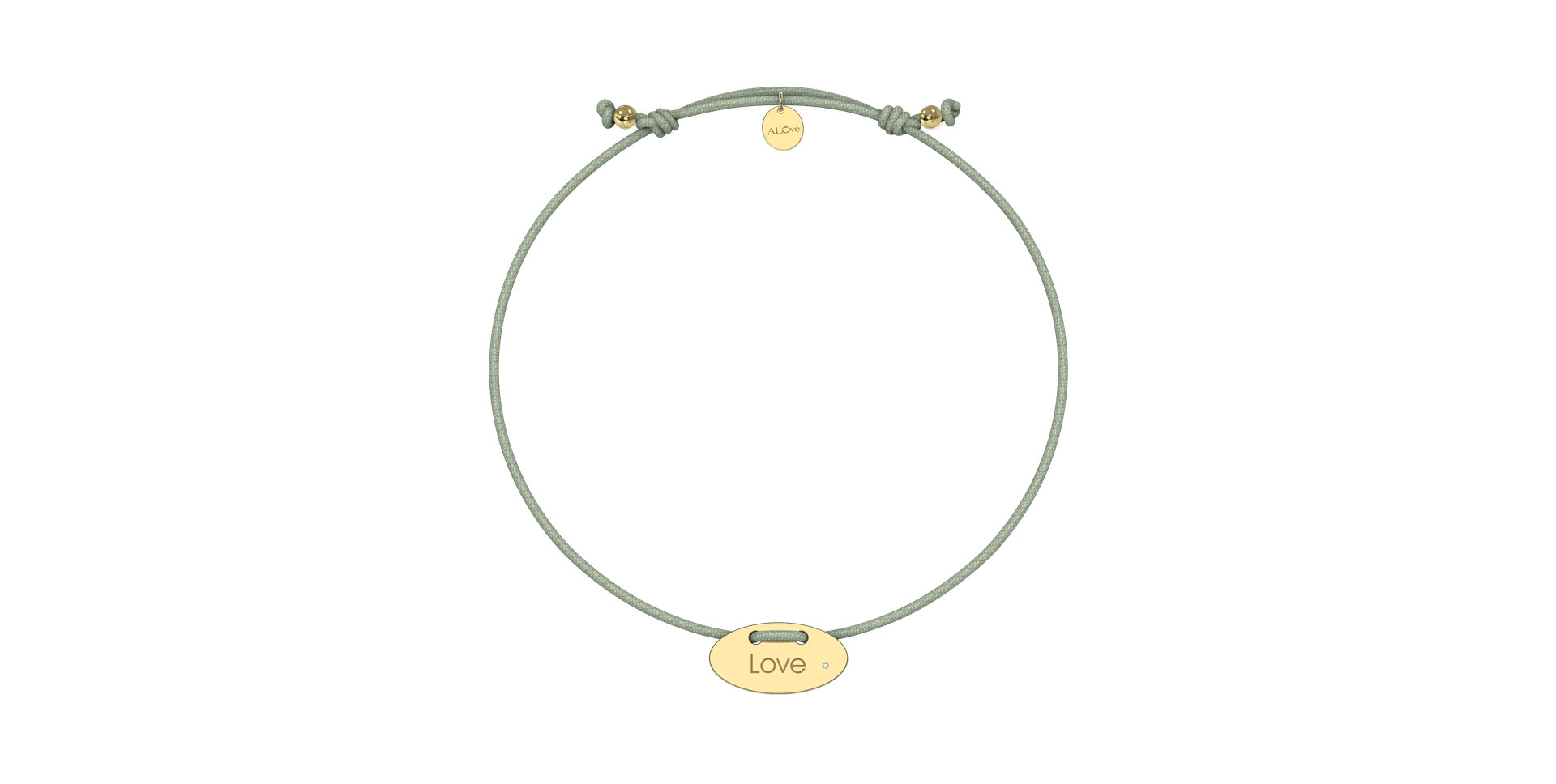 Diamantový náramok so šnúrkou Stamp