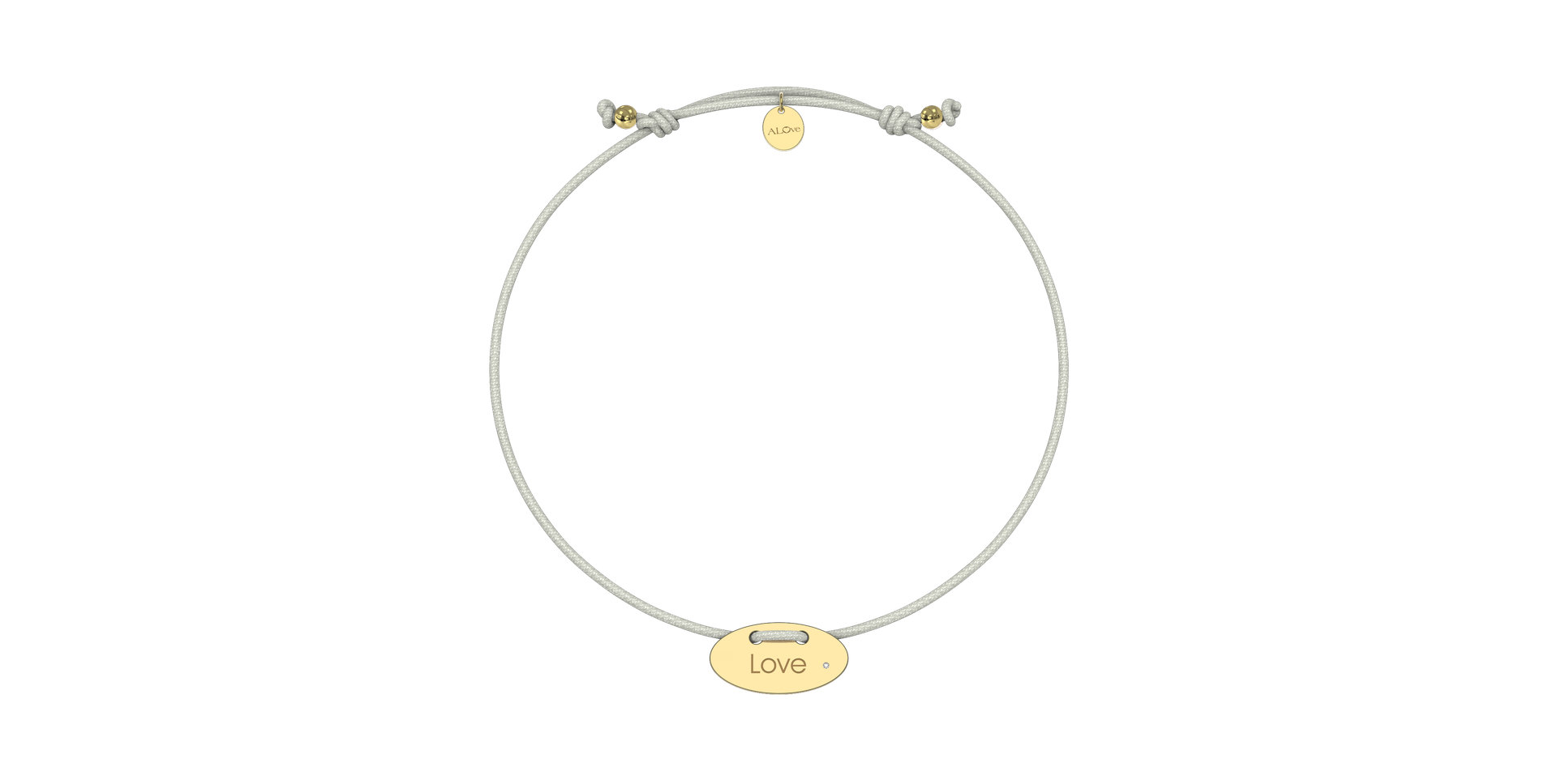 Diamantový náramok so šnúrkou Stamp