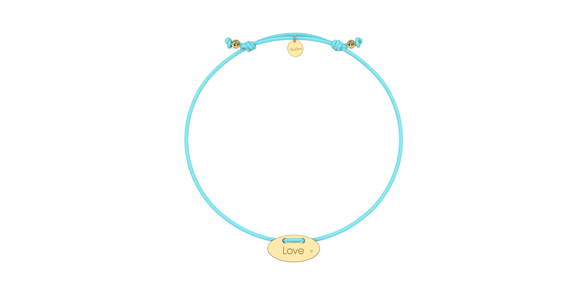 Diamantový náramok so šnúrkou Stamp