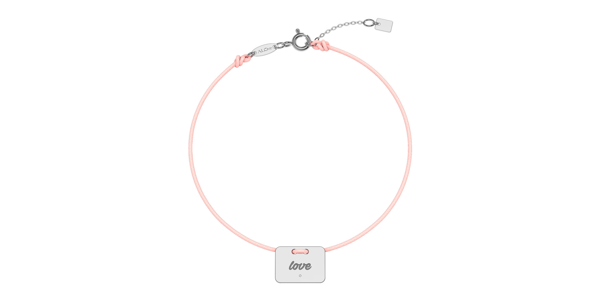 Diamantový náramok so šnúrkou Military Stamp Love