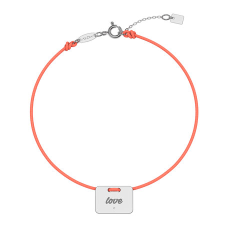 Diamantový náramok so šnúrkou Military Stamp Love