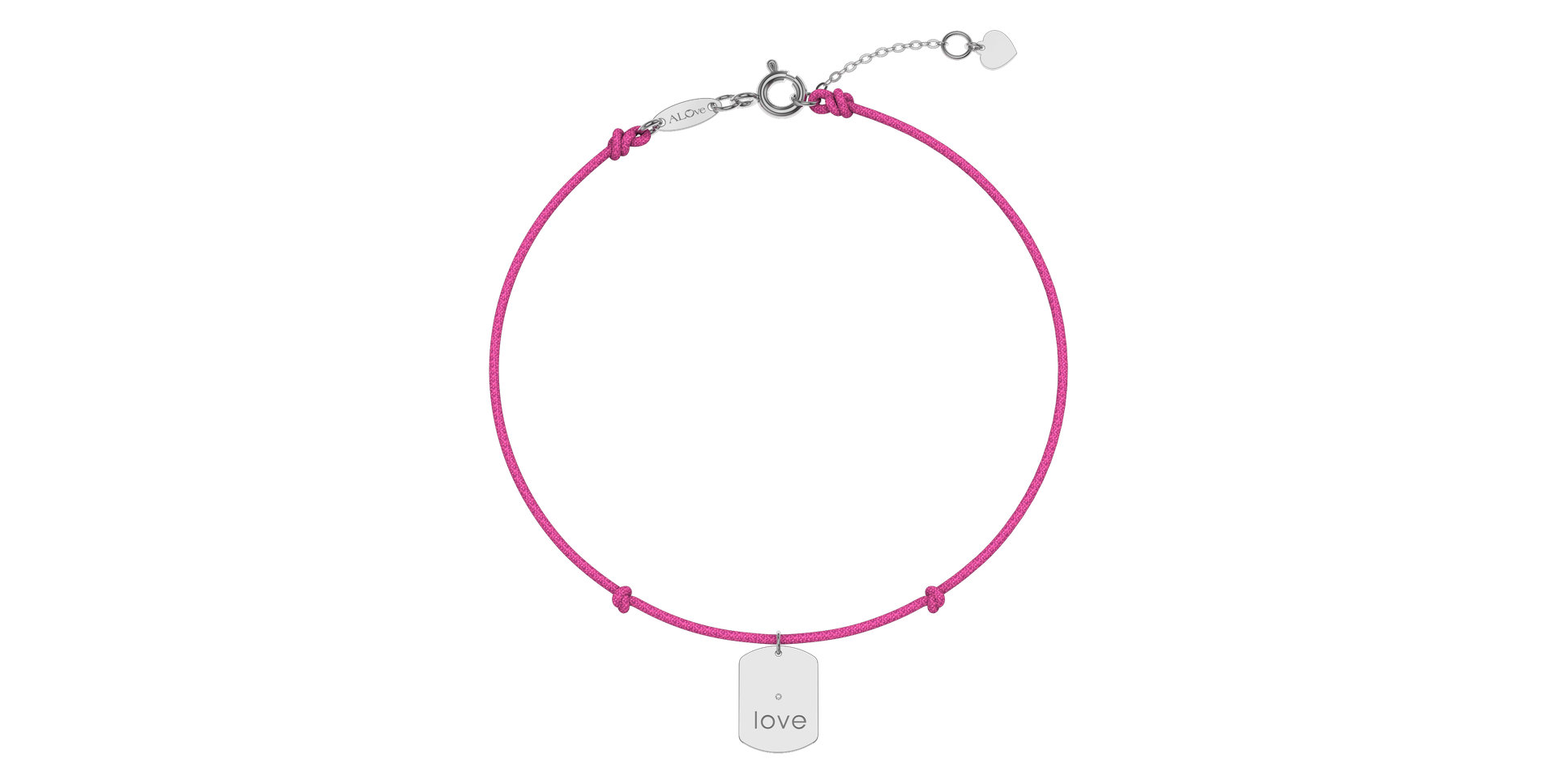 Diamantový náramok so šnúrkou Military Stamp