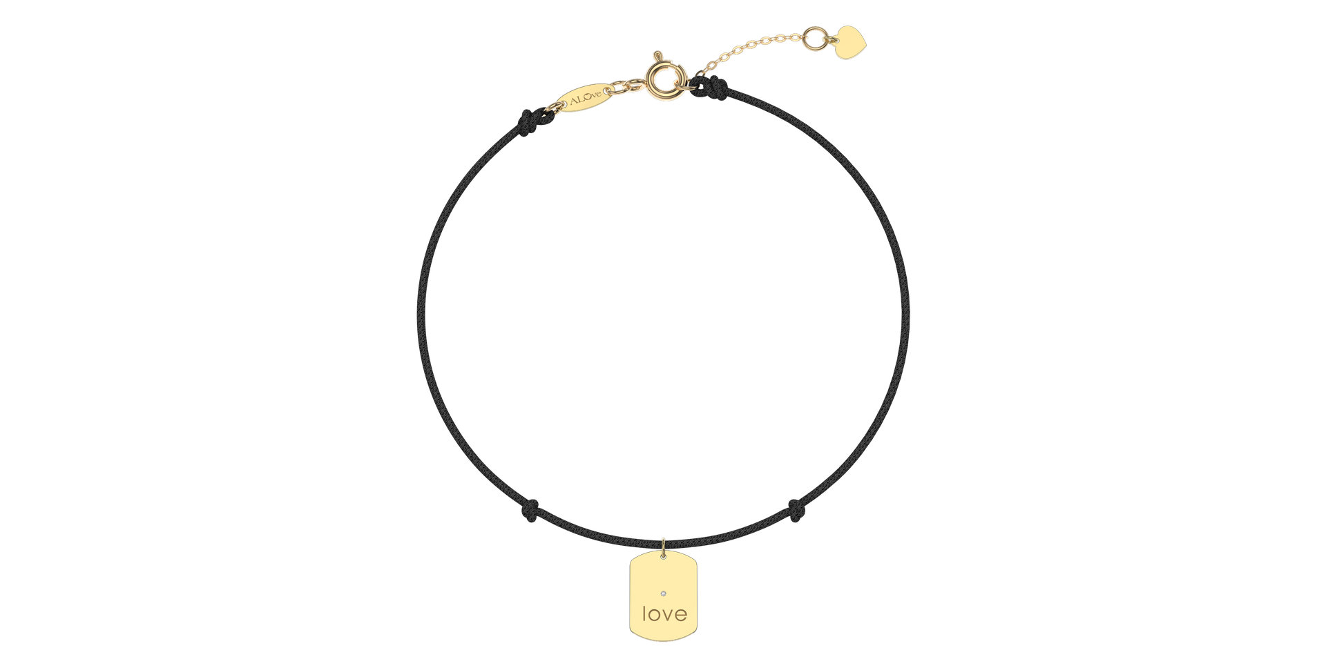 Diamantový náramok so šnúrkou Military Stamp