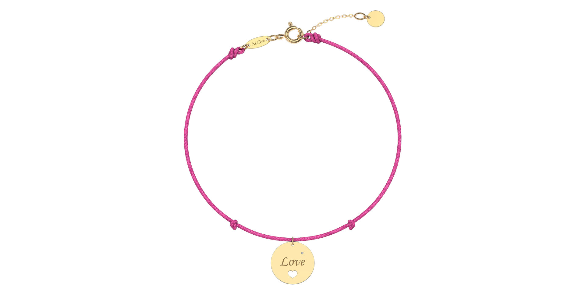 Diamantový náramok so šnúrkou Love Magical