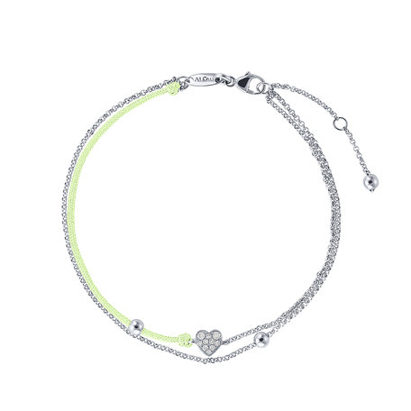 Diamantový náramok so šnúrkou Diamond Heart