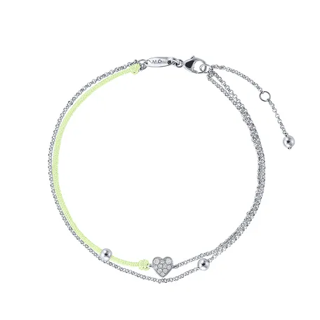 Diamantový náramok so šnúrkou Diamond Heart