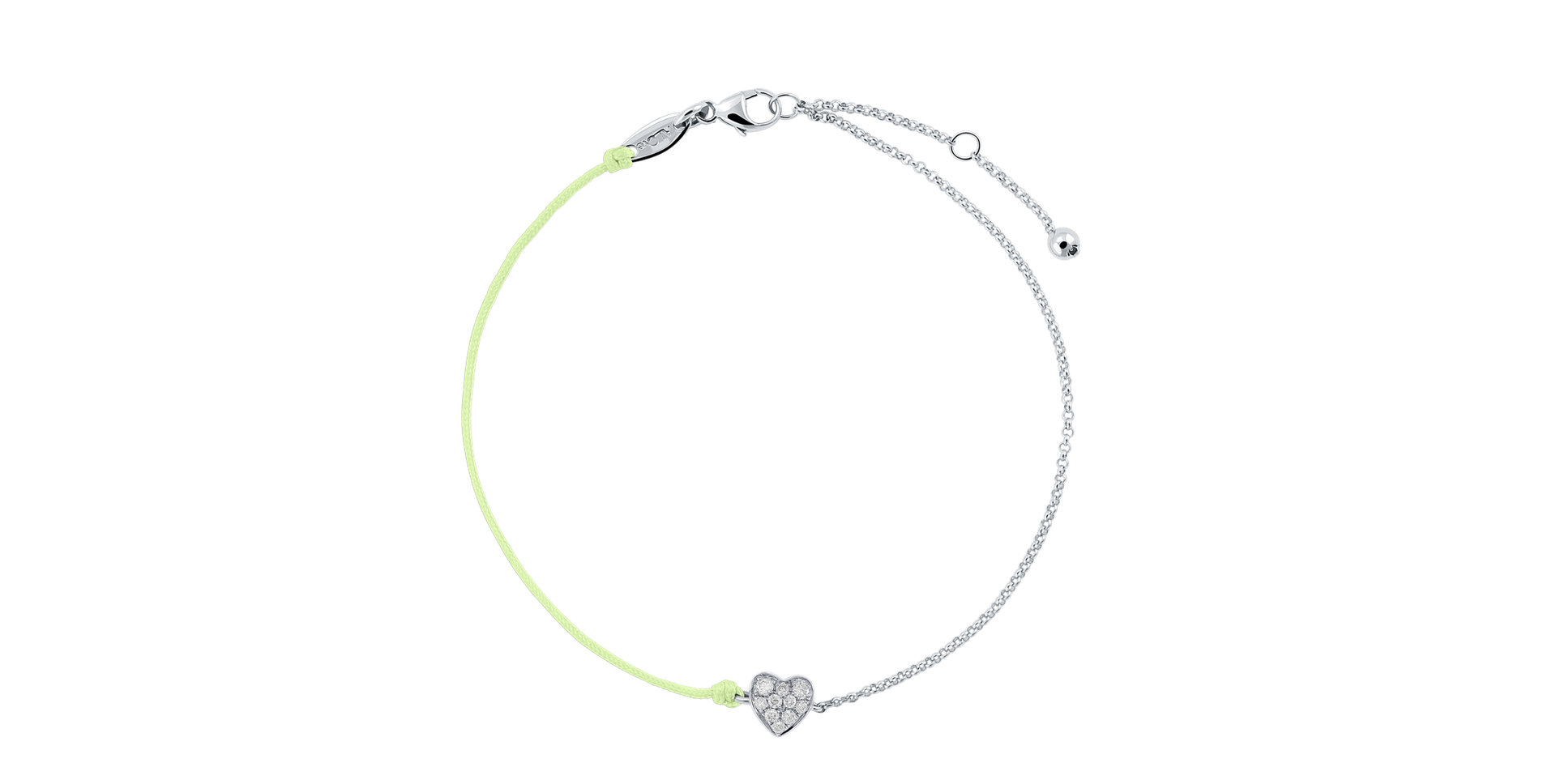 Diamantový náramok so šnúrkou Little Heart