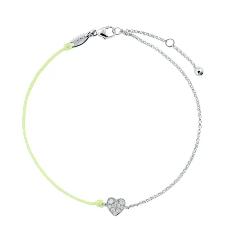 Diamantový náramok so šnúrkou Little Heart