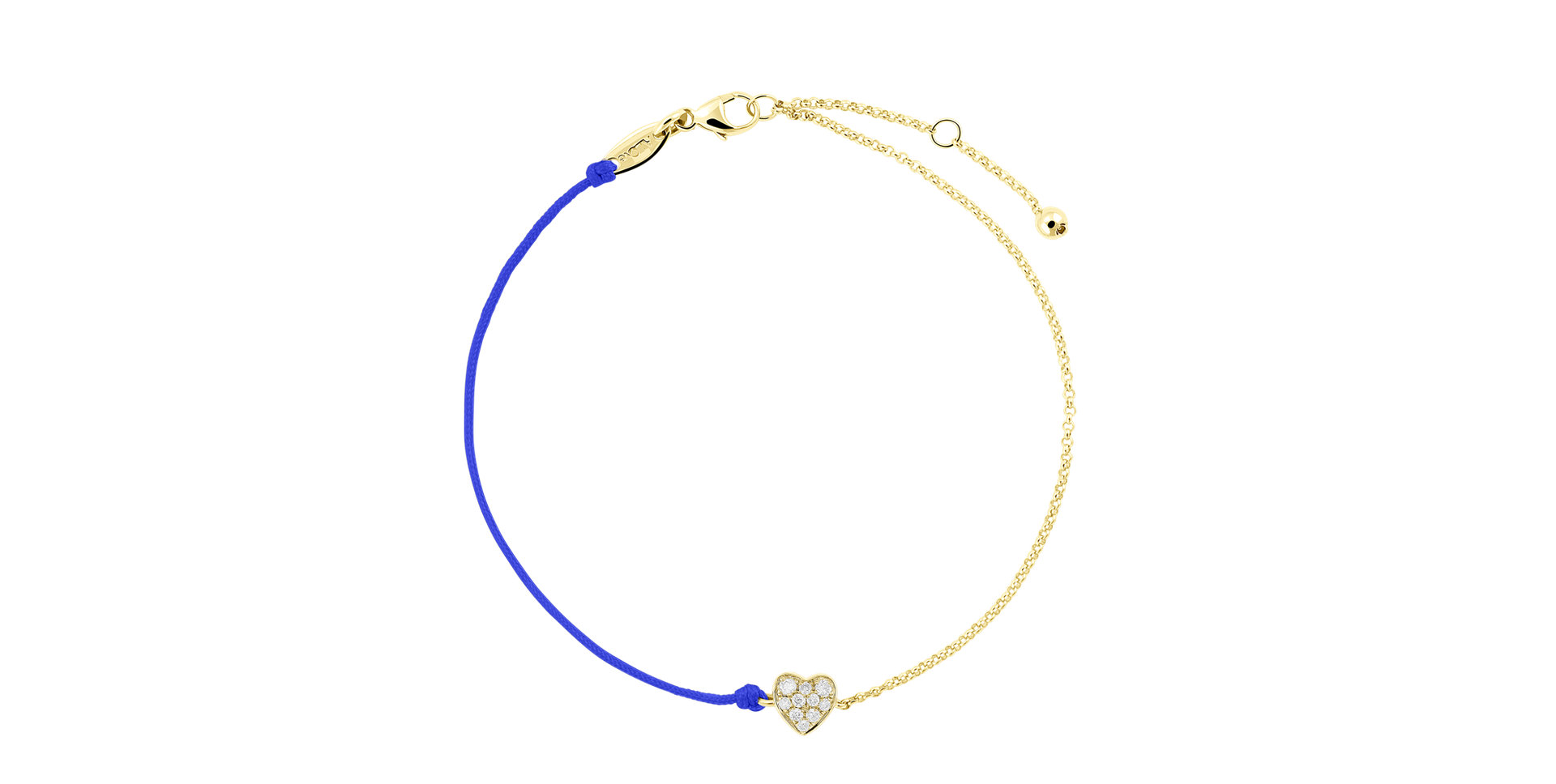 Diamantový náramok so šnúrkou Little Heart