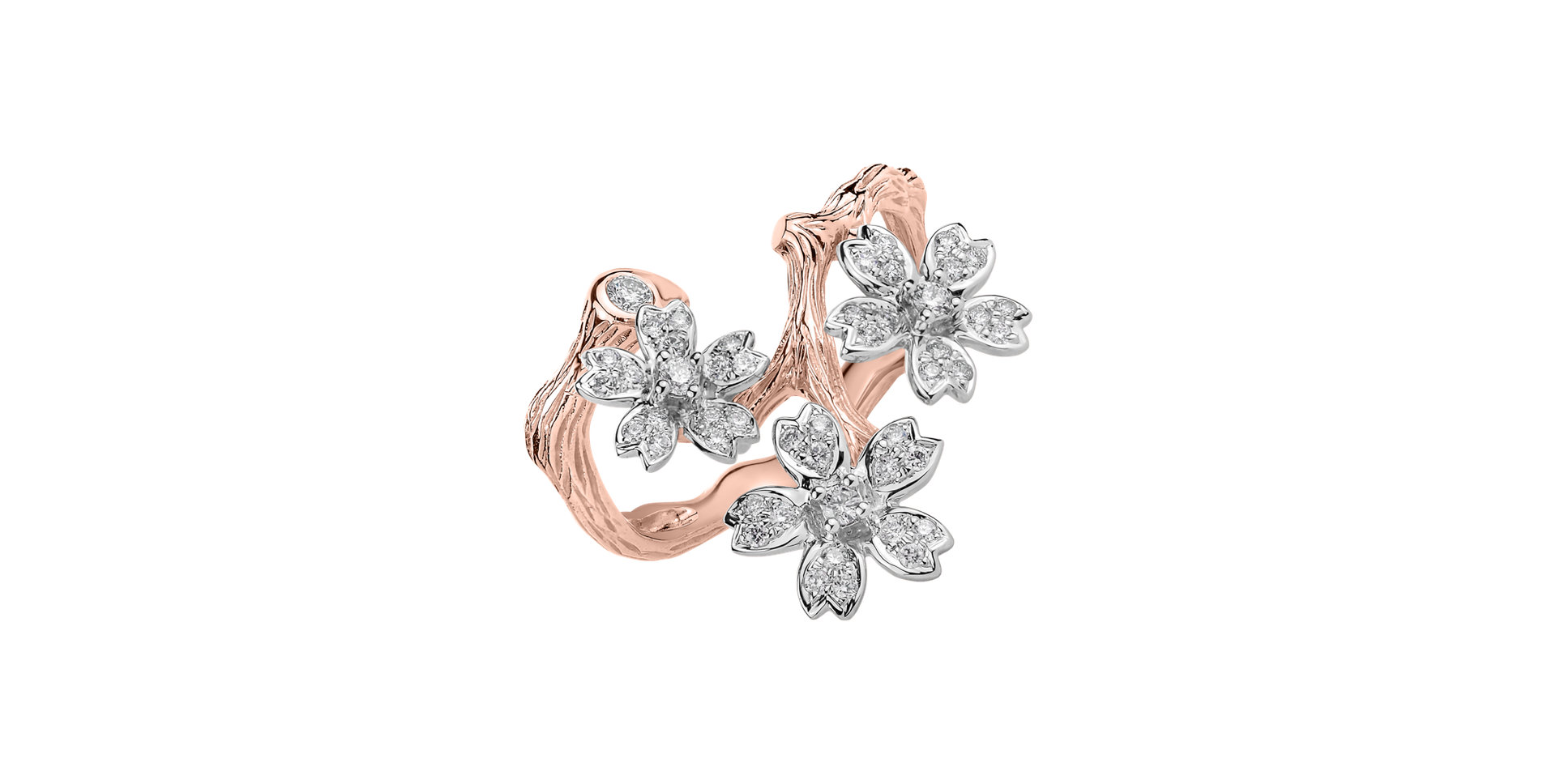 Prsteň s diamantmi Flower Feeling