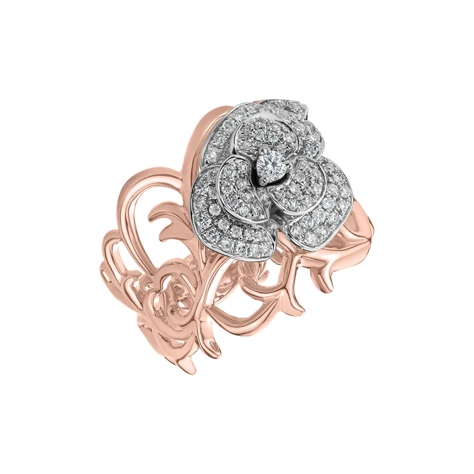 Prsteň s diamantmi Flower Mystery
