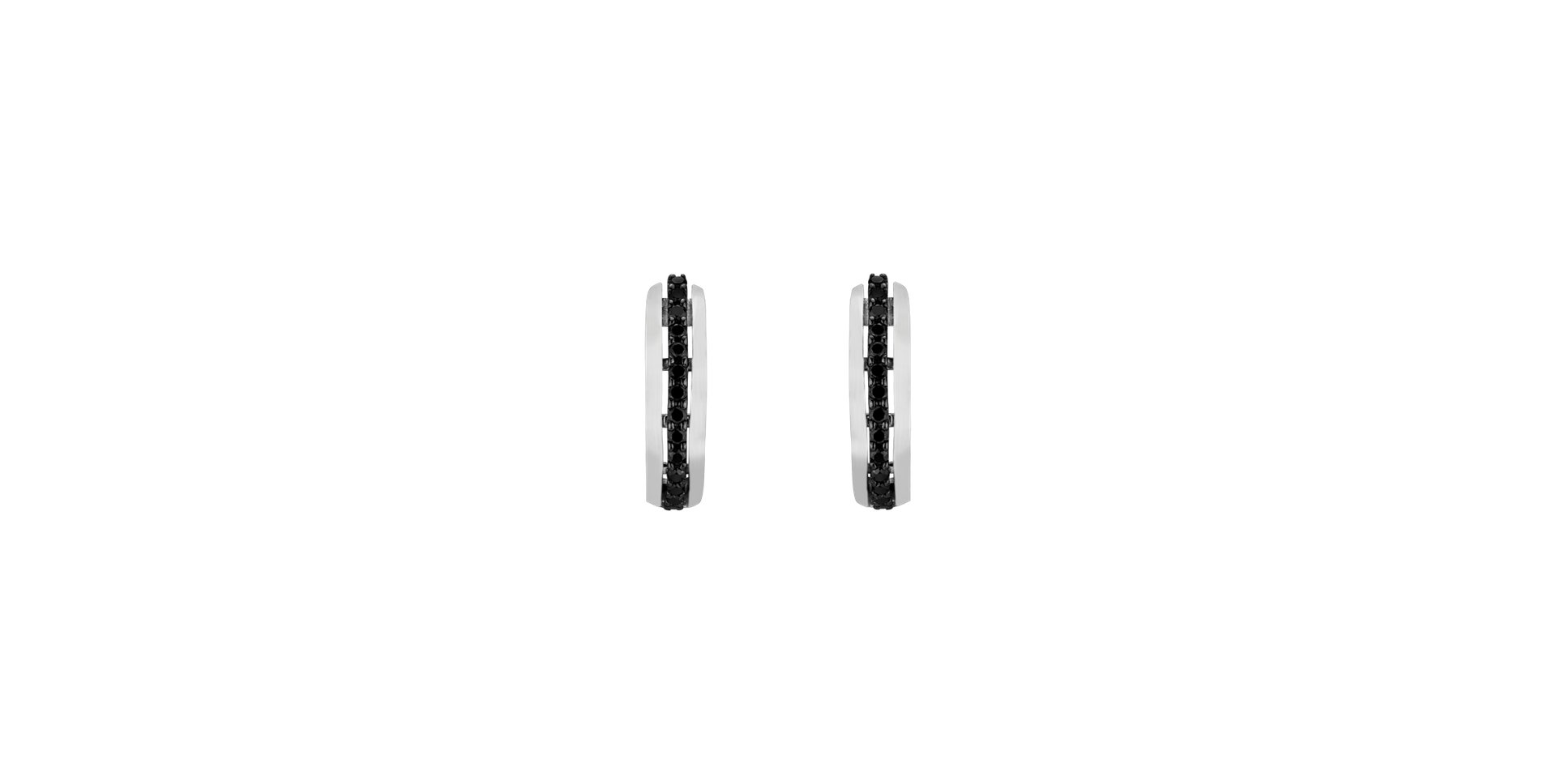 Náušnice s čiernymi diamantmi Pure Soul