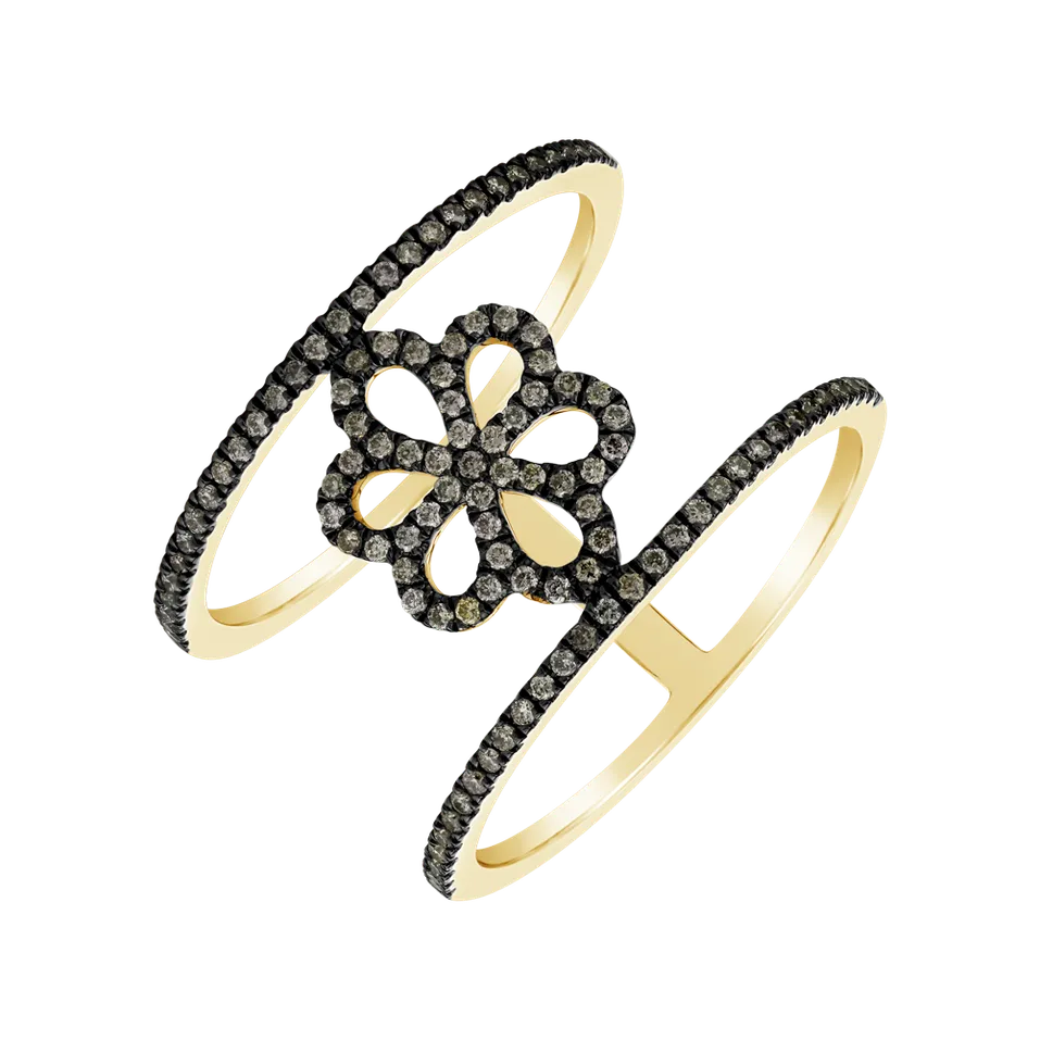 Prsteň s diamantmi Glamour Flower