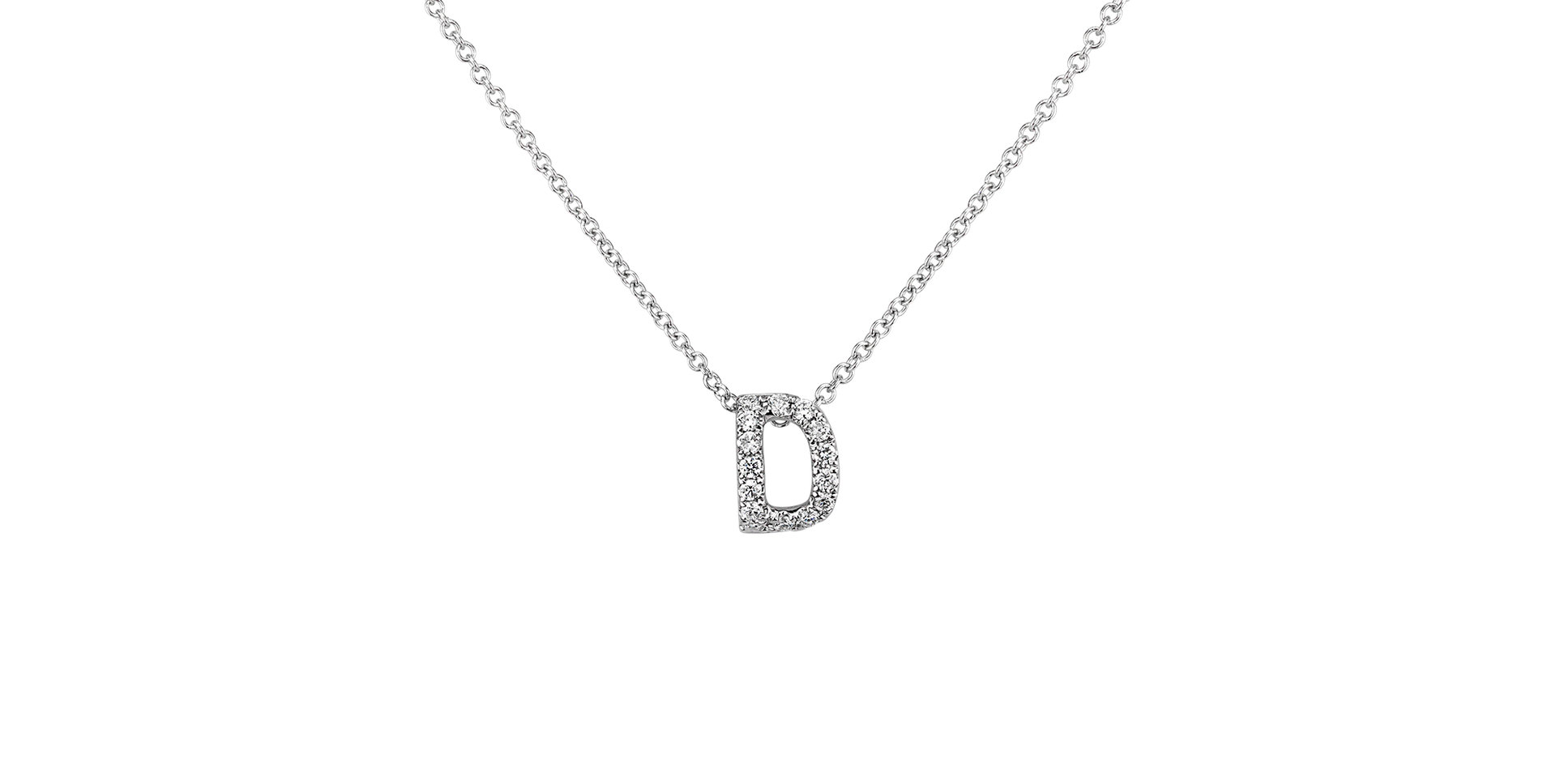 Náhrdelník s diamantmi Diamond Letter