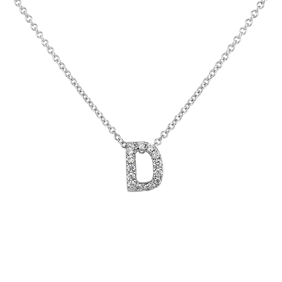 Náhrdelník s diamantmi Diamond Letter