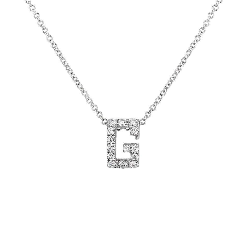 Náhrdelník s diamantmi Diamond Letter
