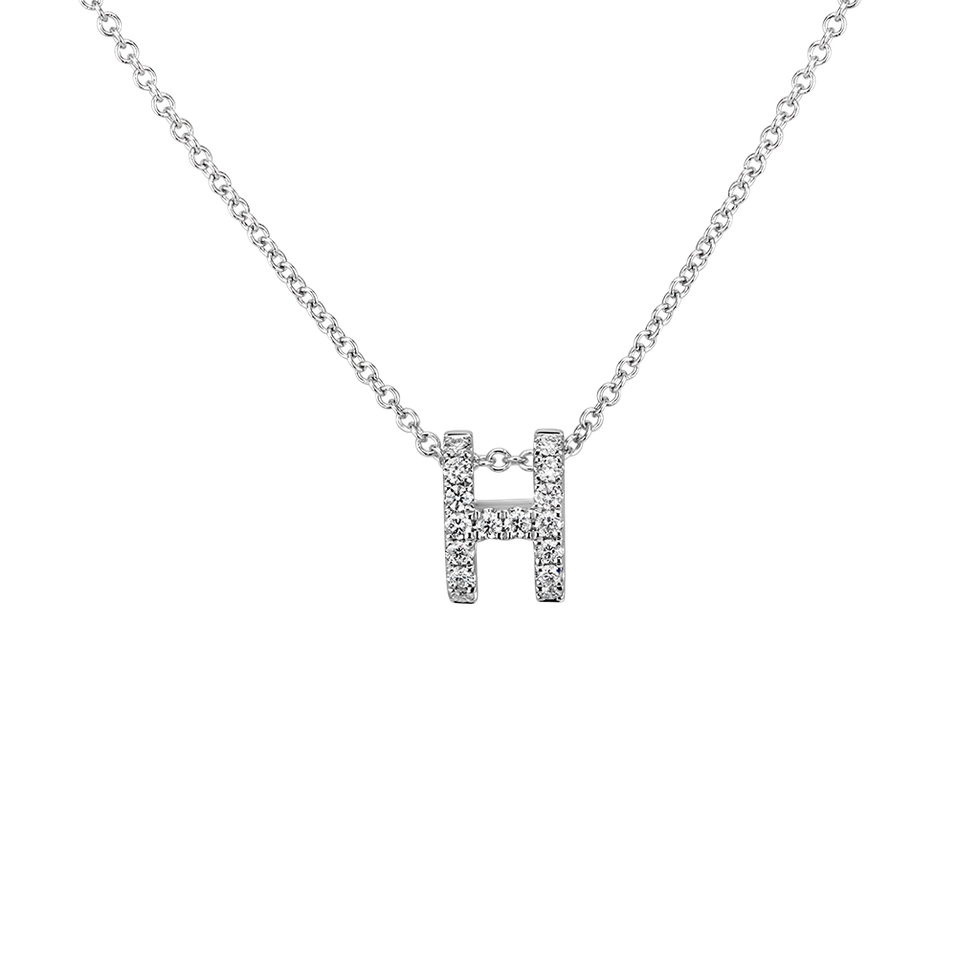 Náhrdelník s diamantmi Diamond Letter