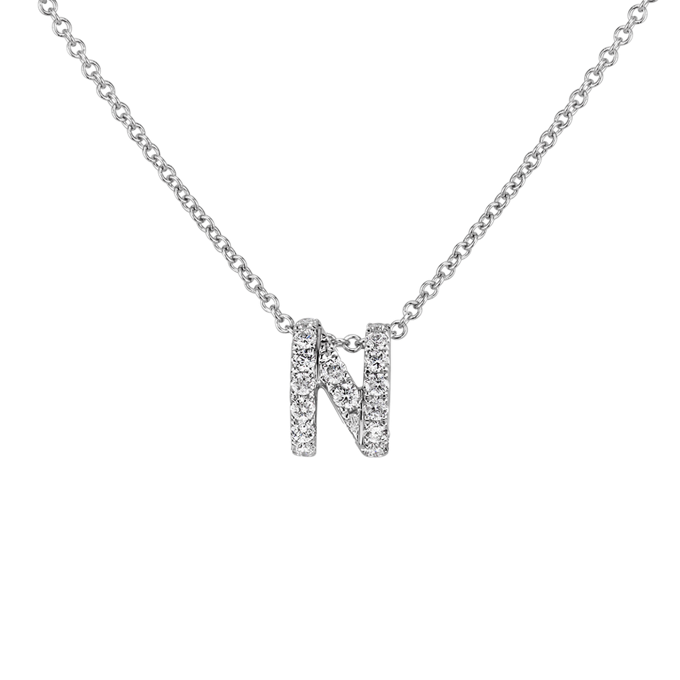 Náhrdelník s diamantmi Diamond Letter