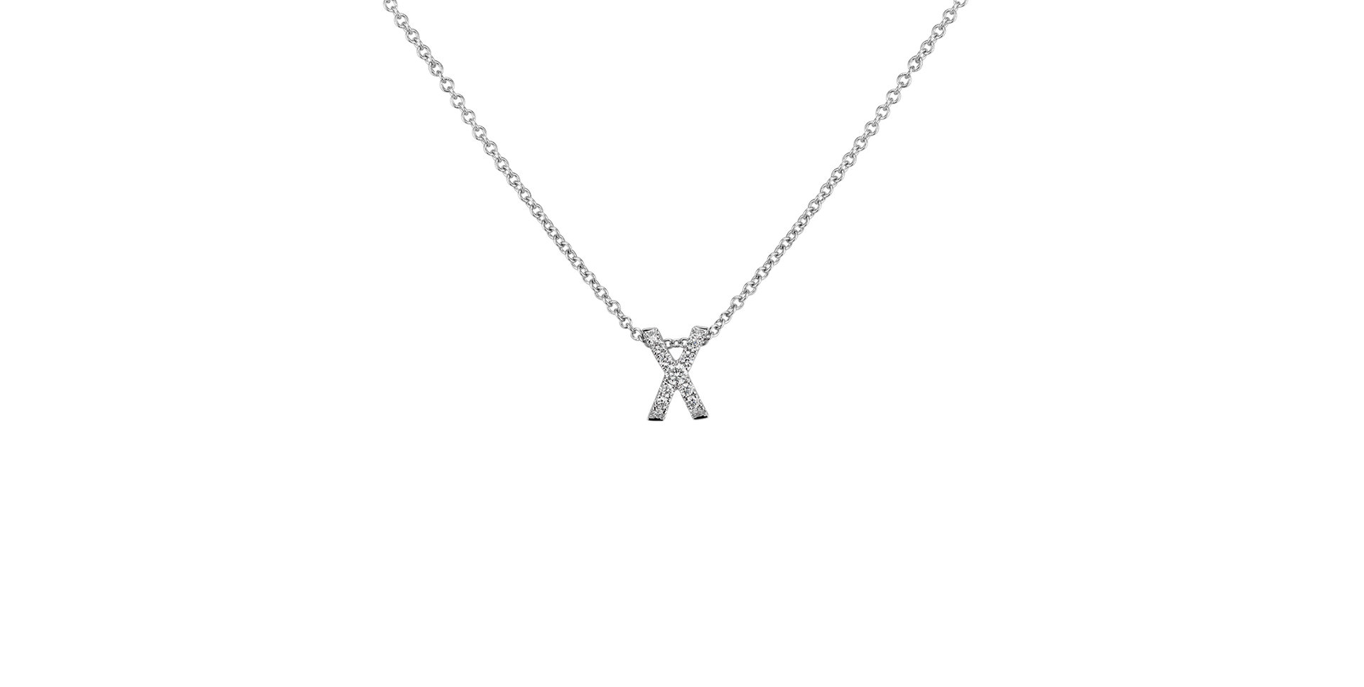 Náhrdelník s diamantmi Diamond Letter