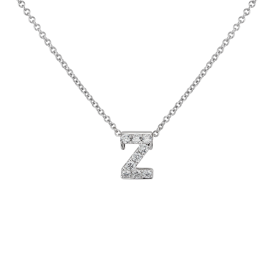 Náhrdelník s diamantmi Diamond Letter