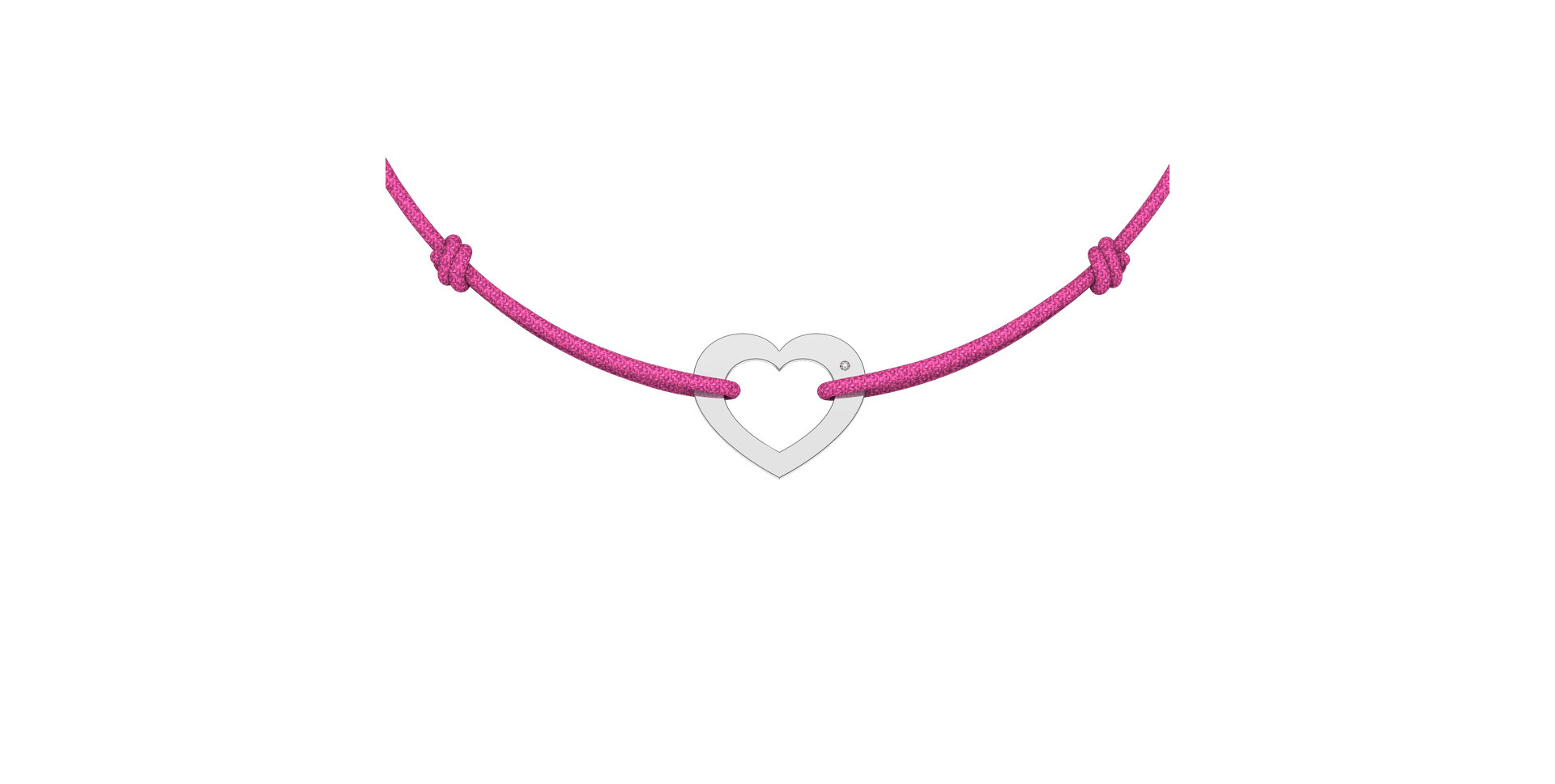 Diamantový náramok so šnúrkou Love