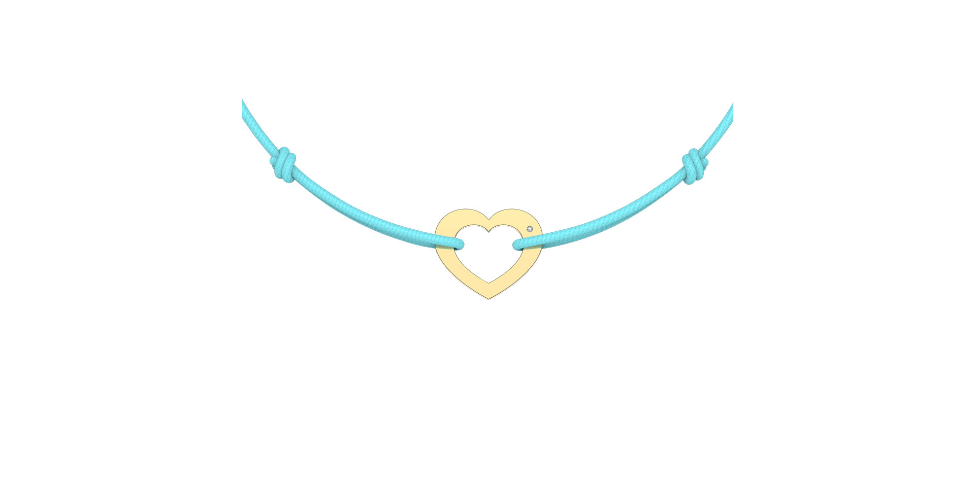 Diamantový náramok so šnúrkou Love