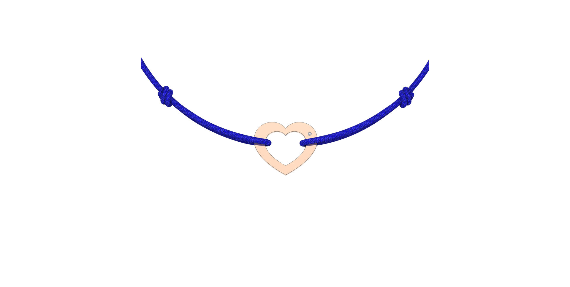 Diamantový náramok so šnúrkou Love