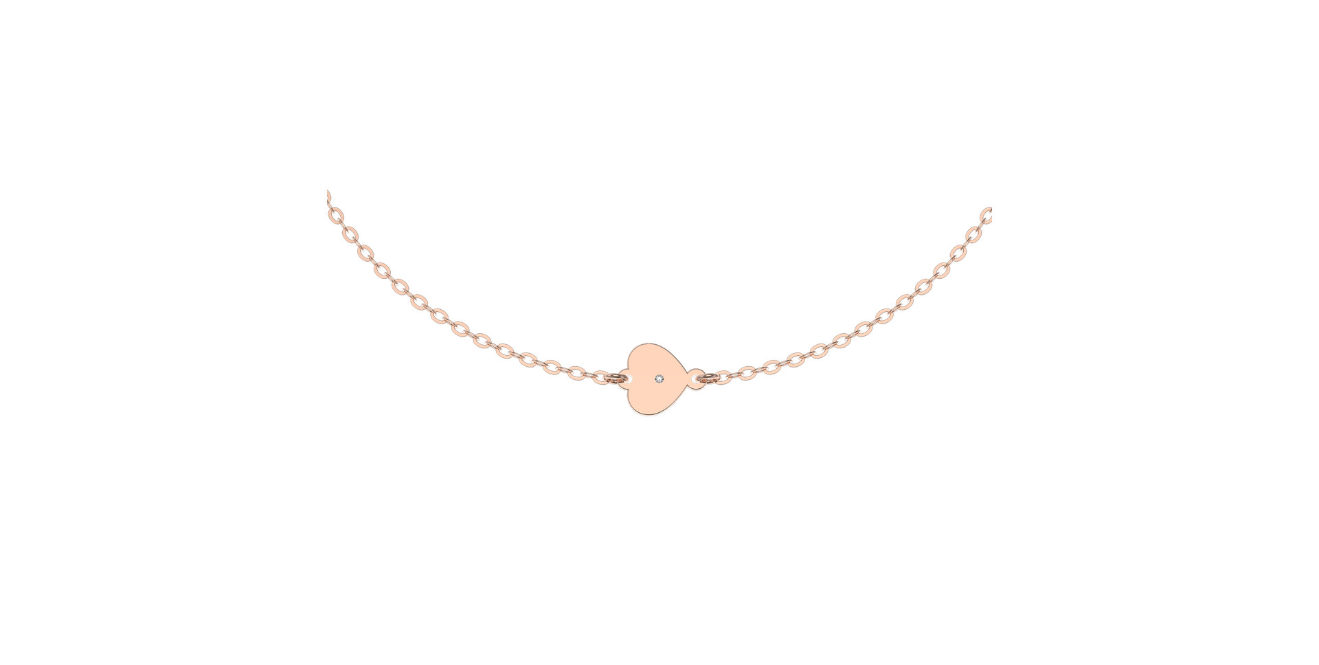 Náramok s diamantom Little Heart