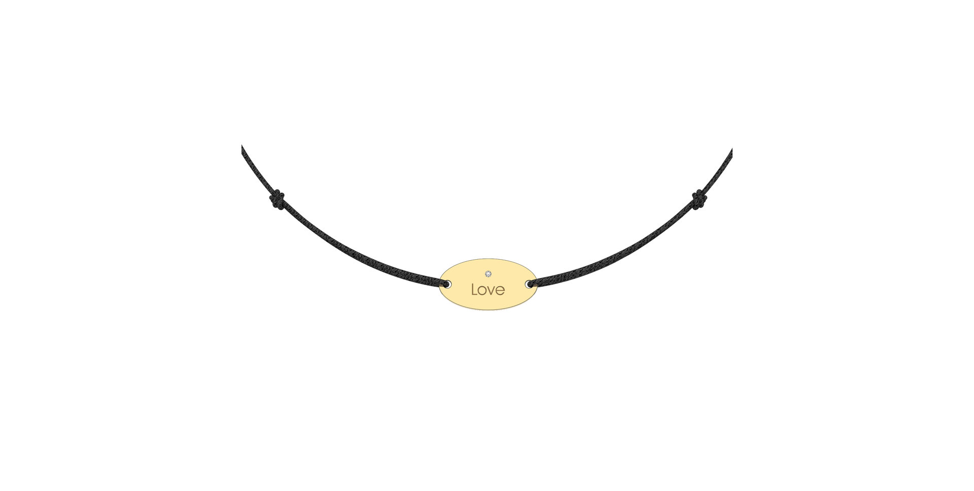 Diamantový náramok so šnúrkou Gold Stamp