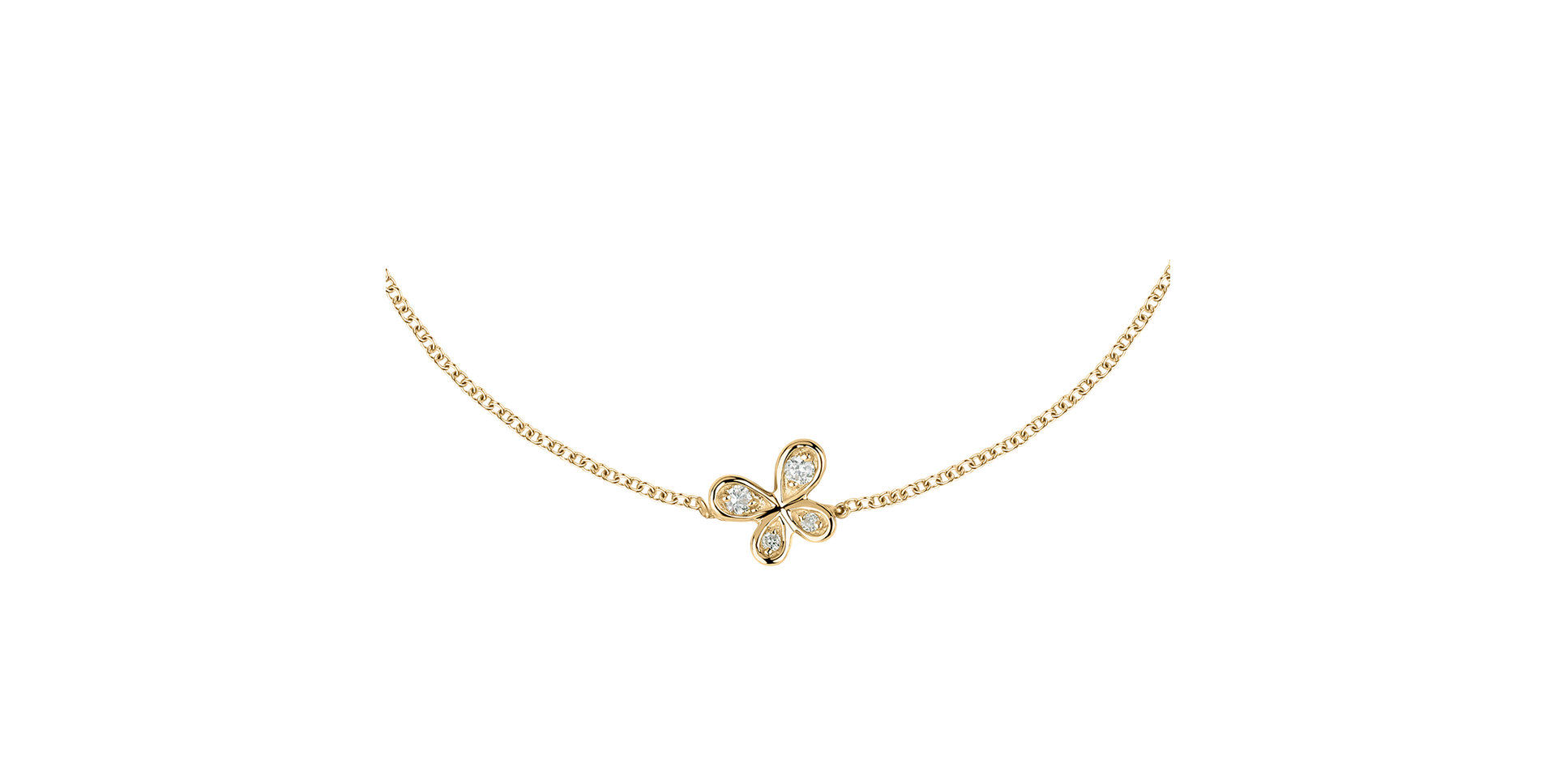 Náramok s diamantmi Little Butterfly