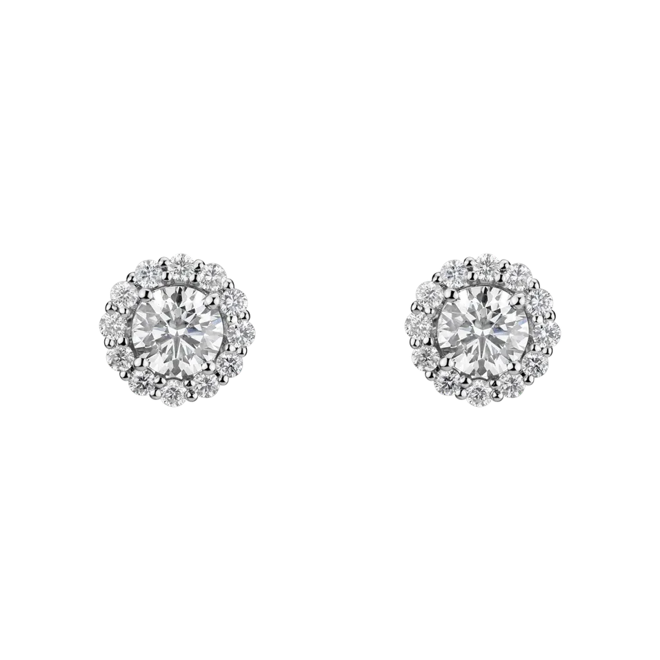 Náušnice s diamantmi Bloom Spark