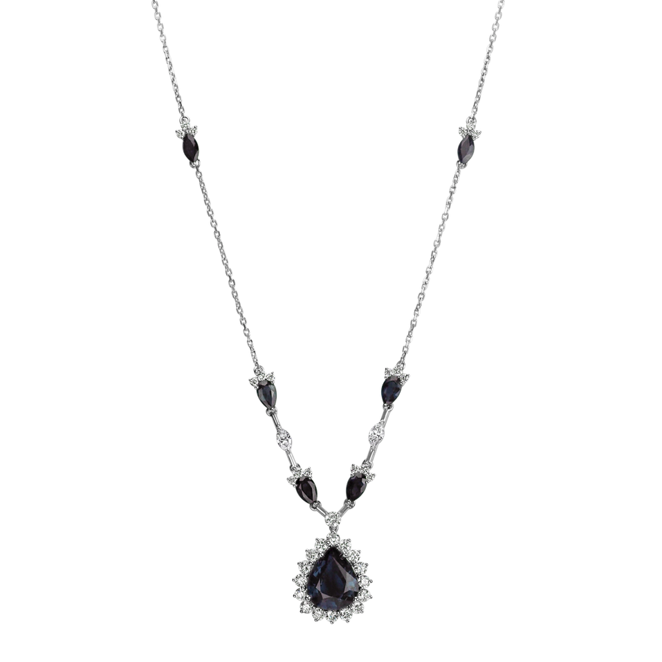 Náhrdelník s diamantmi a zafírmi Royal Jewel