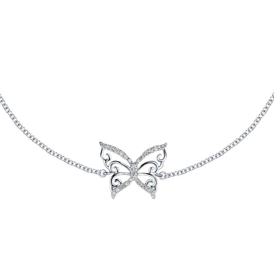 Náramok s diamantmi Dazzling Butterfly