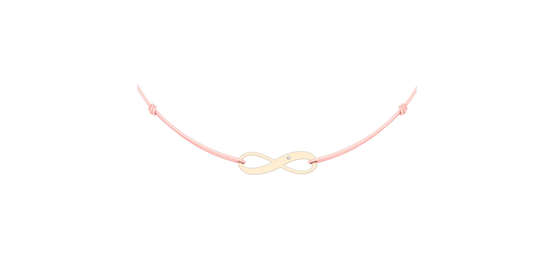 Diamantový náramok so šnúrkou Infinity