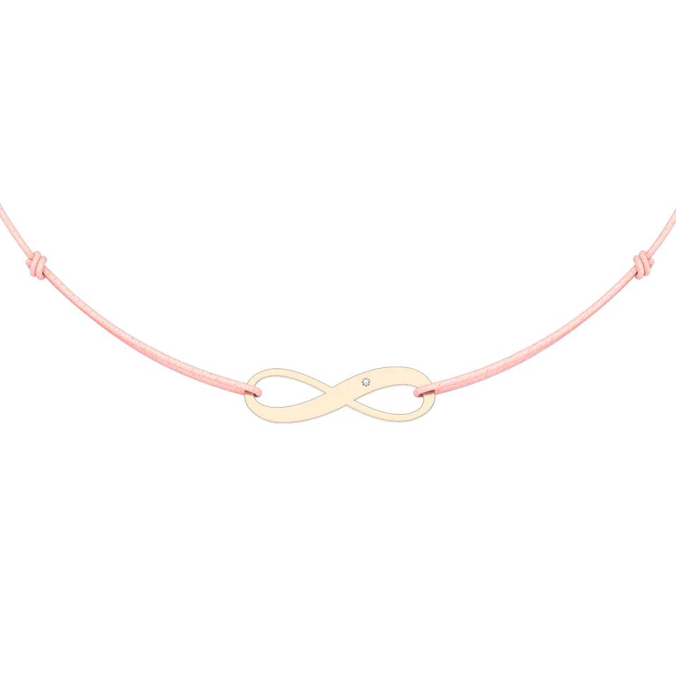 Diamantový náramok so šnúrkou Infinity