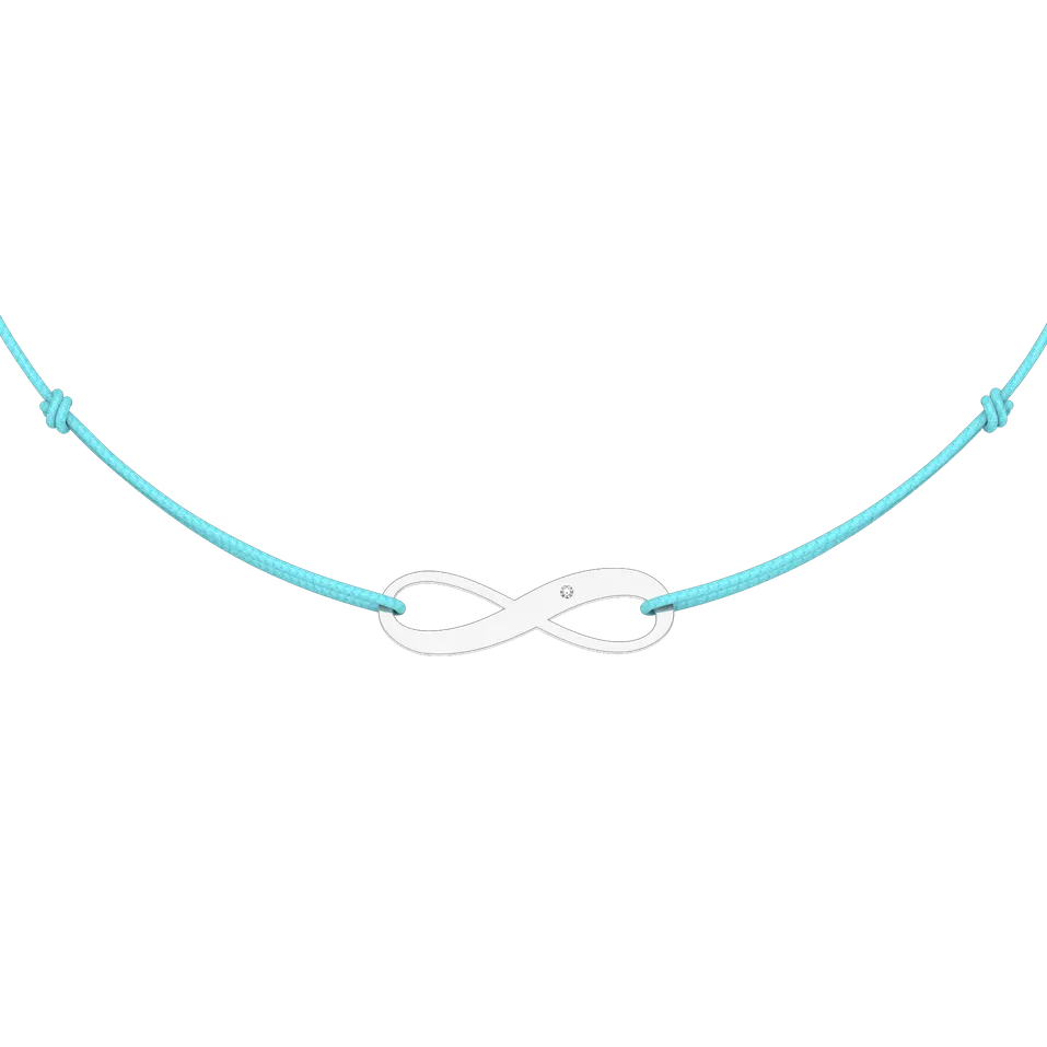 Diamantový náramok so šnúrkou Infinity