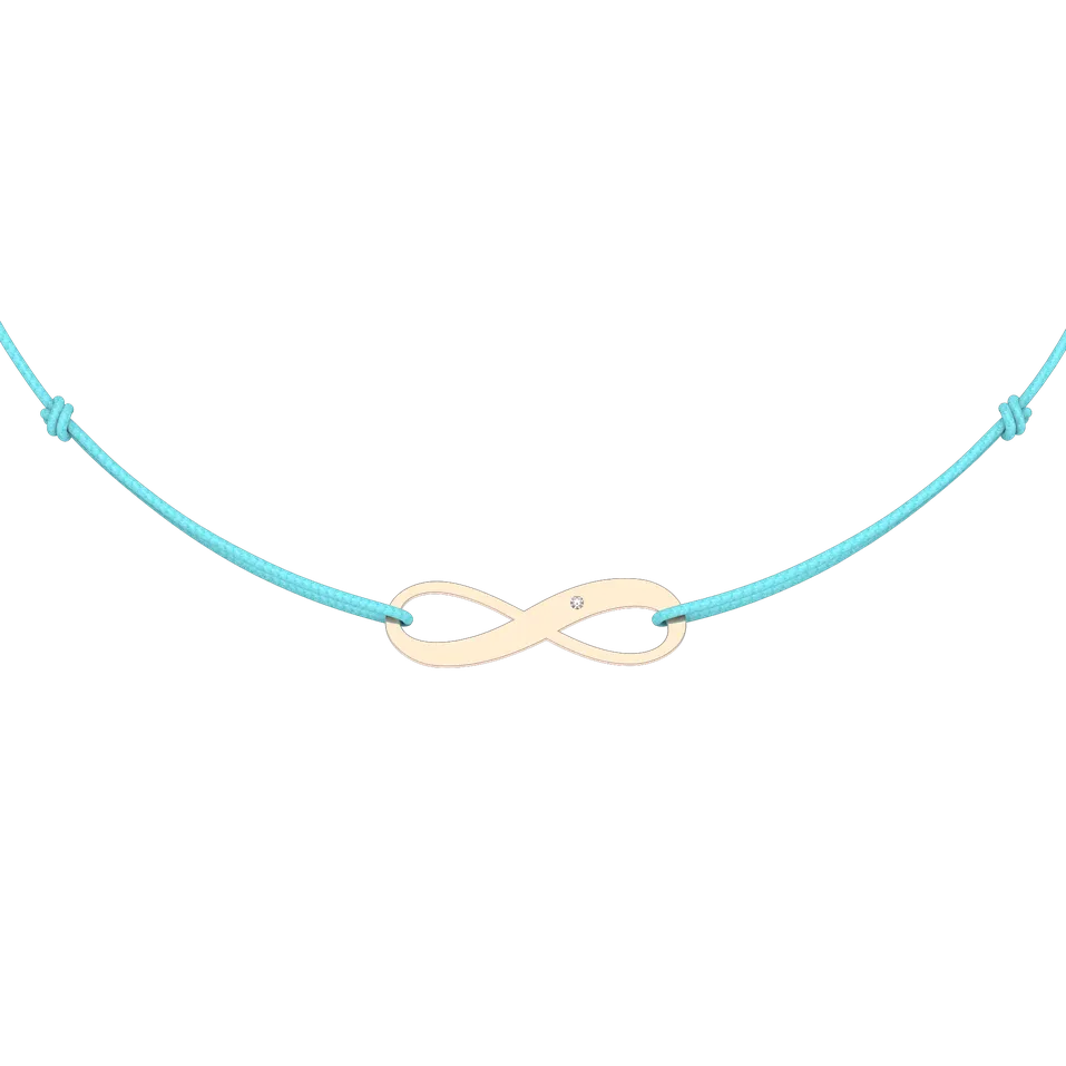 Diamantový náramok so šnúrkou Infinity
