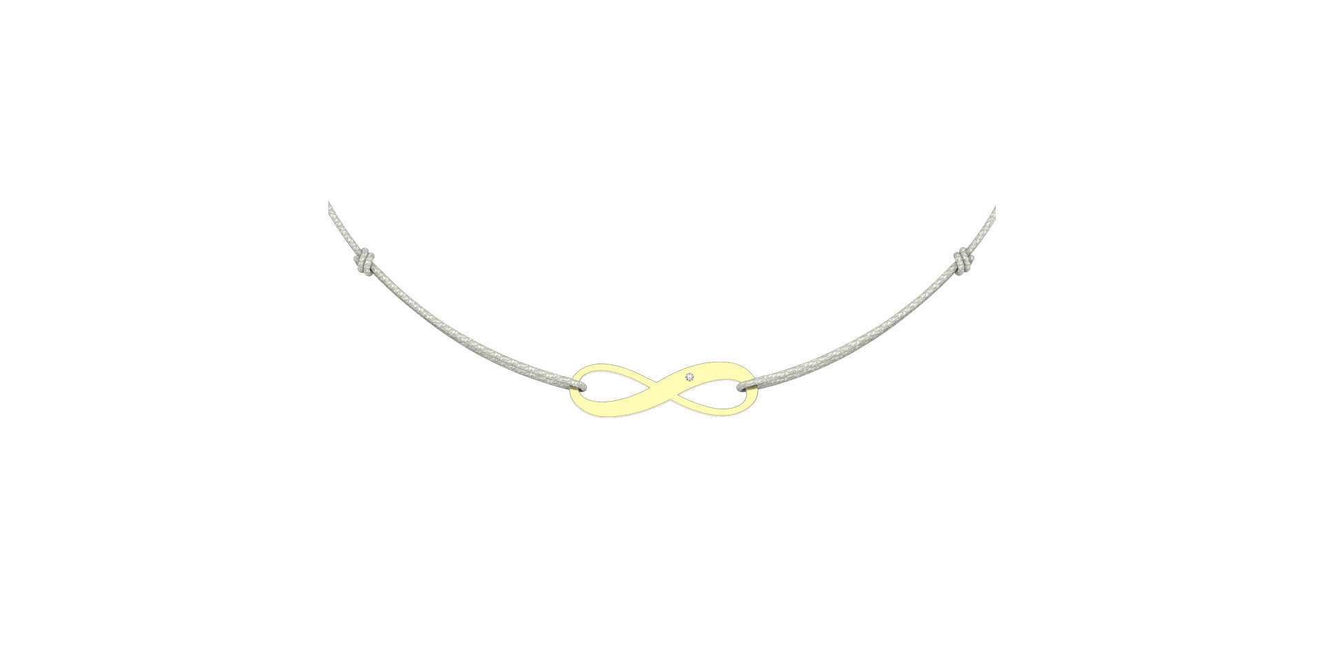 Diamantový náramok so šnúrkou Infinity