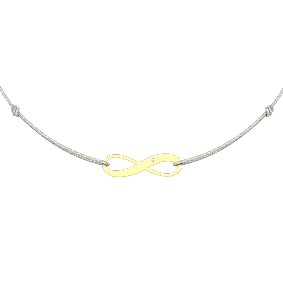 Diamantový náramok so šnúrkou Infinity