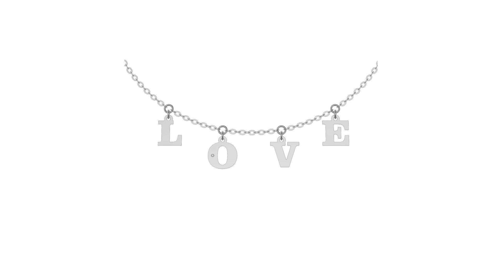 Náramok s diamantom Love